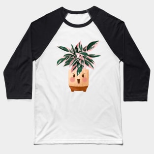 Cute Plant Illustration, Calathea Triostar Illustration Baseball T-Shirt